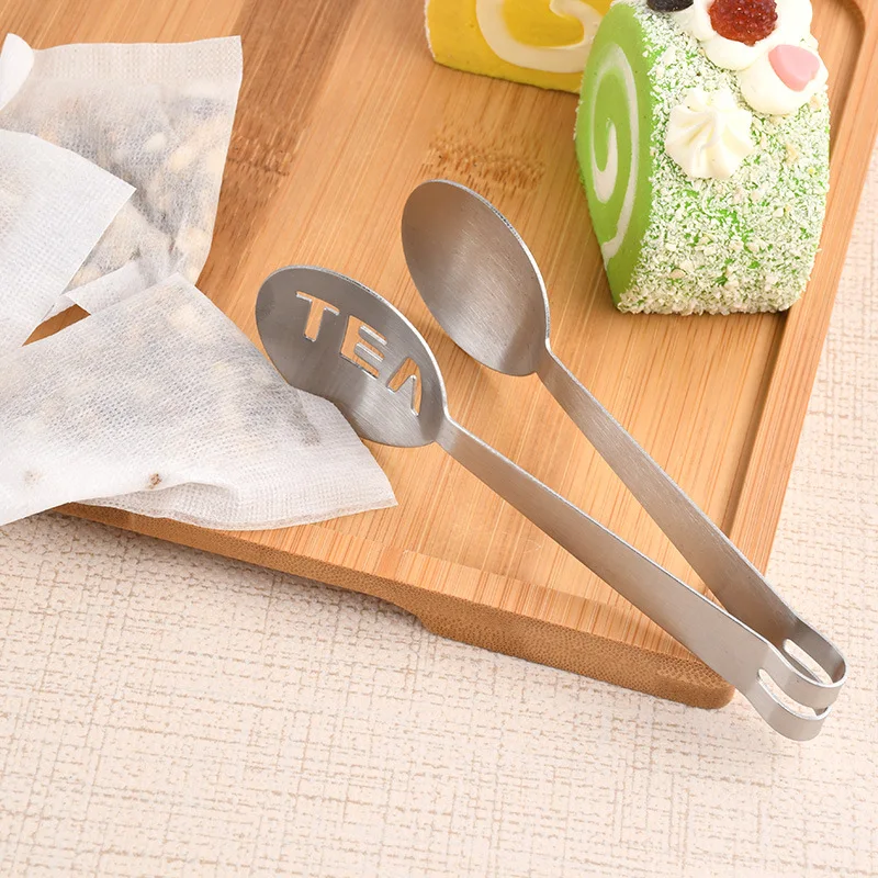 Многофункциональные кухонные щипцы из нержавеющей стали для чайных пакетиков лимона пищевые зажим Ситечка захвата кубиков льда серебряные