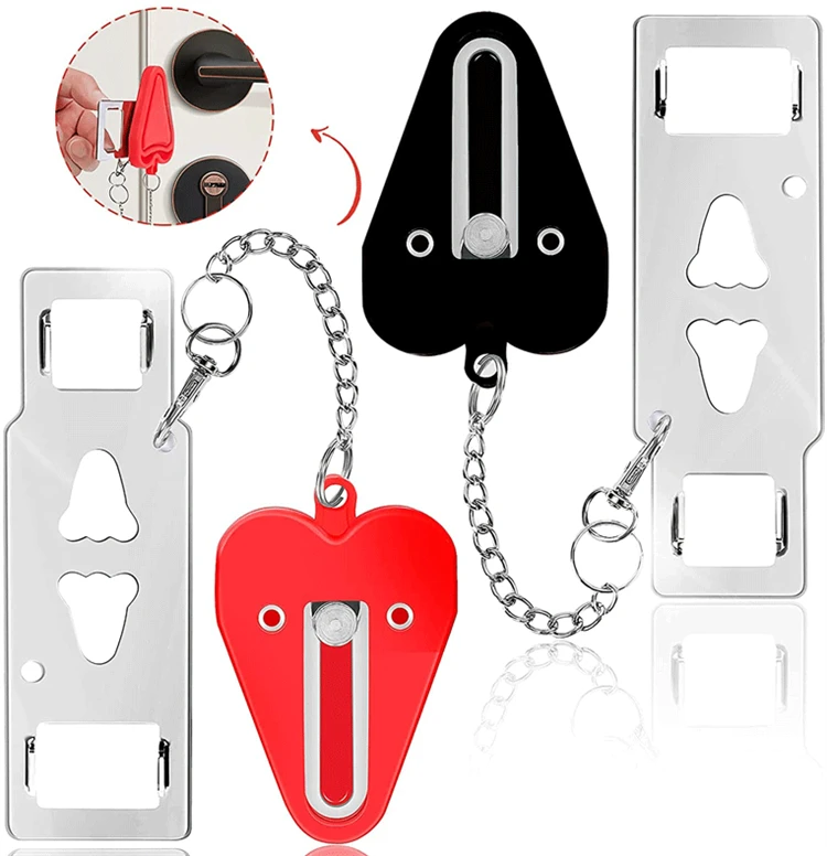 Personal Safety Privacy Portable Door Lock Home Security Door Locker Travel Lockdown Locks for Hotel  Home Apartment College