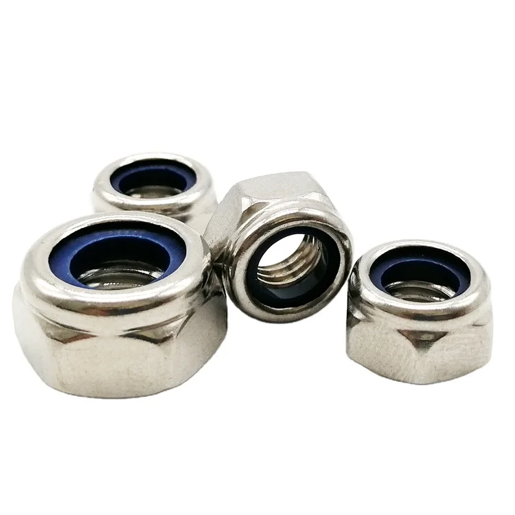 Hex nut manufacturer non-standard safety fastener mixed nylon nut weld stainless steel nylock insert nuts