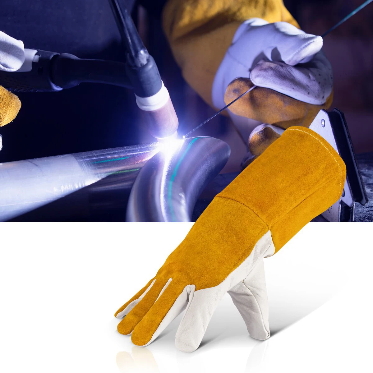 Gants De Soudage Tig Prix Argon Gants De Soudage Guantes De Soldadura Tig Guantes De Soldadura De Cuero De Palma