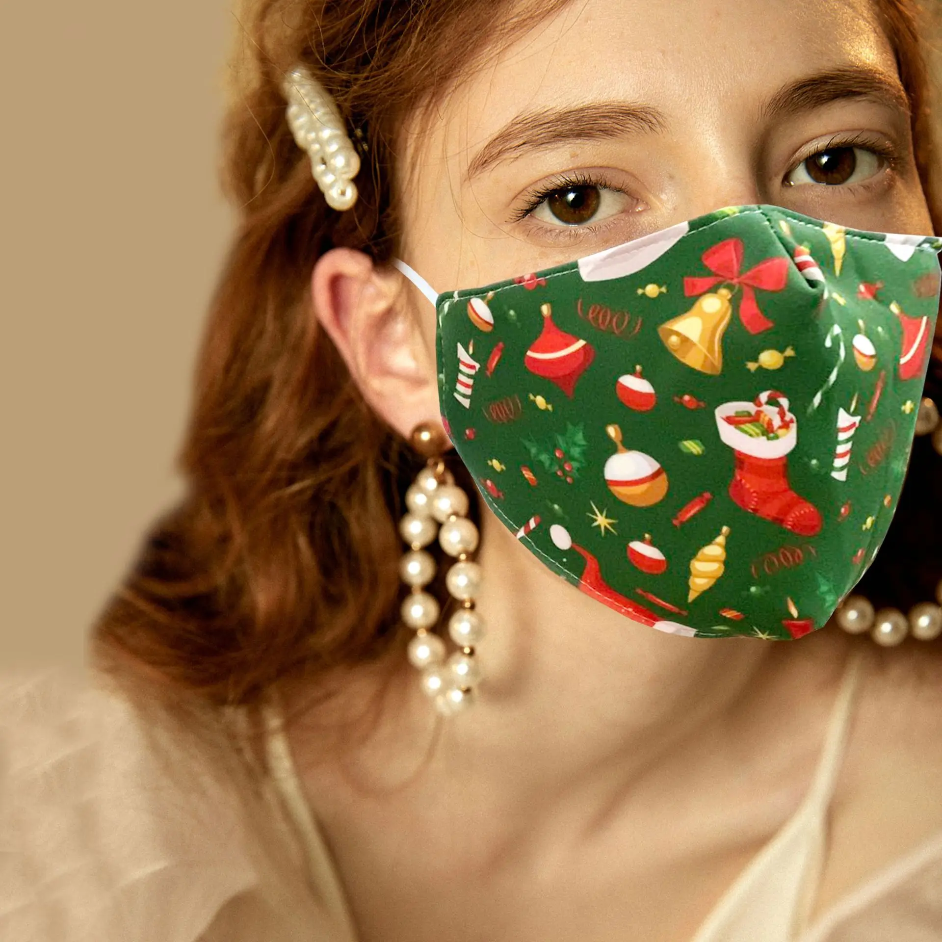 
Hot Sale Fashionable Christmas Halloween Holiday Kids Adult Face Maskes Family Breathable Maskes Cover 
