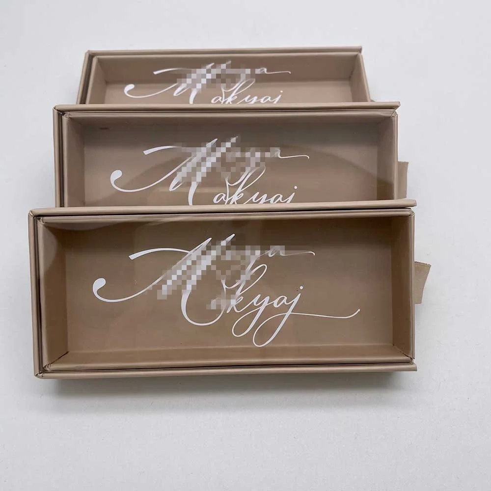 Custom Eyelash Packaging 3D Mink Lashes Coffin brown Customized Eye lashes Packaging Box Vendor