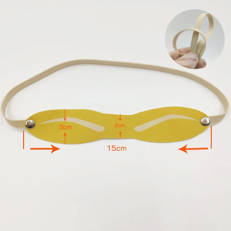 Professional Semi-permanent Makeup Eyebrow Stencil Skin Microblading Headband Practice skin For PMU Training