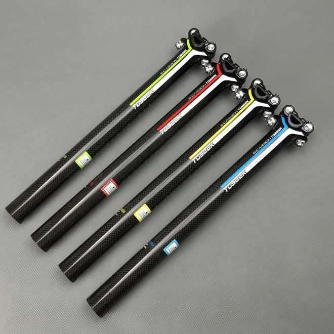 
TOSEEK full carbon fiber bicycle seatpost 3K gloss road mountain bike seatpost bicycle seat tube seat post 27.2/30.8/31.6*400mm 