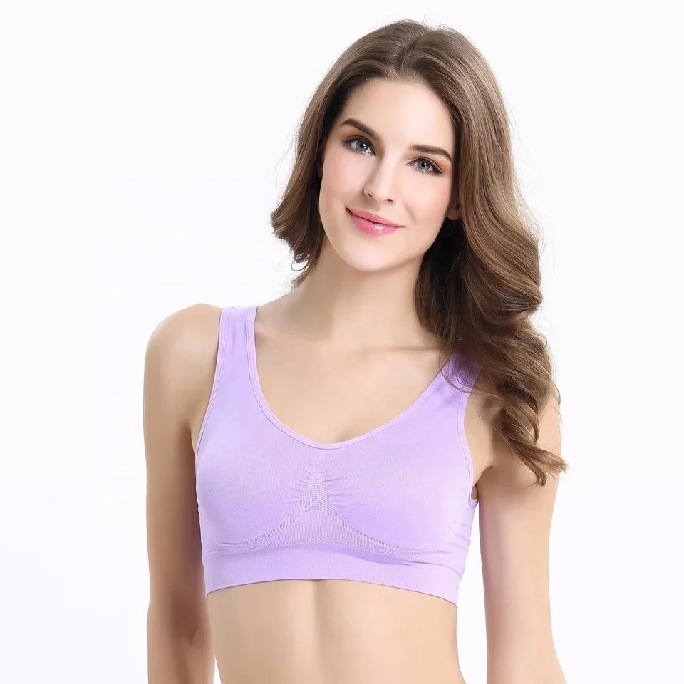 Hot Sell Fashion Underwear Vest Stretch Wireless Women Sport Yoga Bra workout Tank Tops Bra