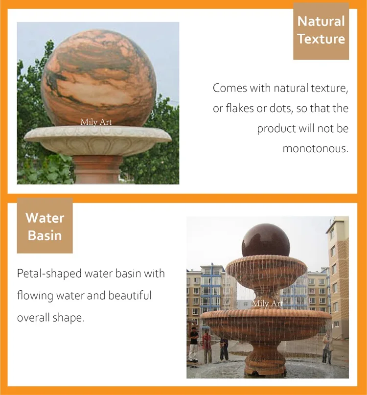 Ball Sculpture Marble Water Fountain