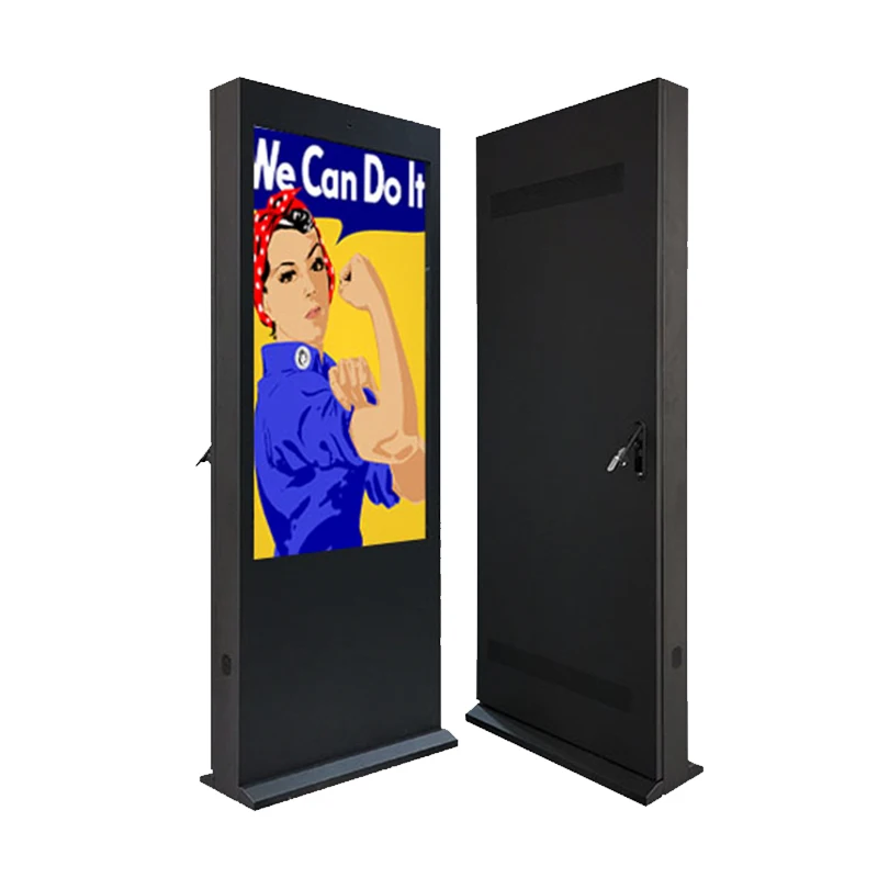 43 inch brother ad outdoor touch screen kiosk 1500 nits waterproof outdoor LCD advertising players photo booth