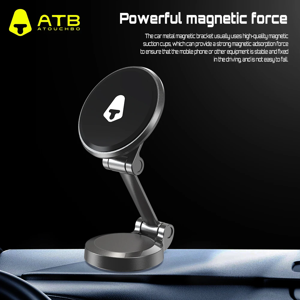 ATB Zinc Alloy Magnetic Car Phone Holder 360 Rotation Dashboard Magnetic Phone Holders for Car