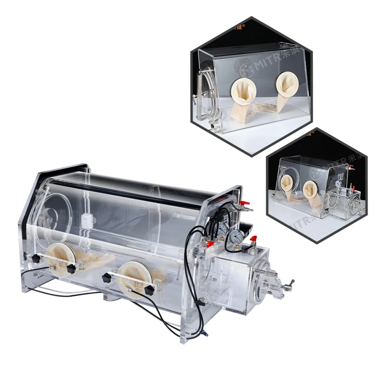 Hot sale inert atmosphere  vacuum  isolation  dustproof glovebox glove bag laboratory