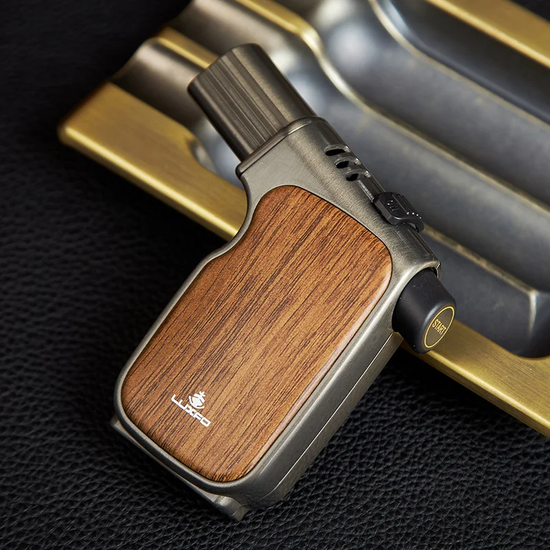 Stylish Windproof Jet BBQ Torch Lighter Gas Refillable for Cigars in Kitchen Culinary Elegant Humidor Product