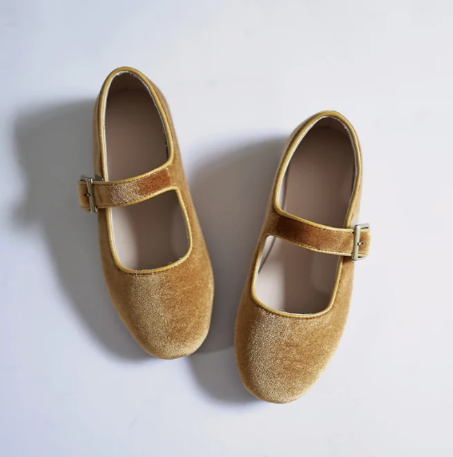 Fashion Wholesale Bulk Princess Children Custom Made Dress Party Velvet  Mary Janes Kids Shoes For Girls