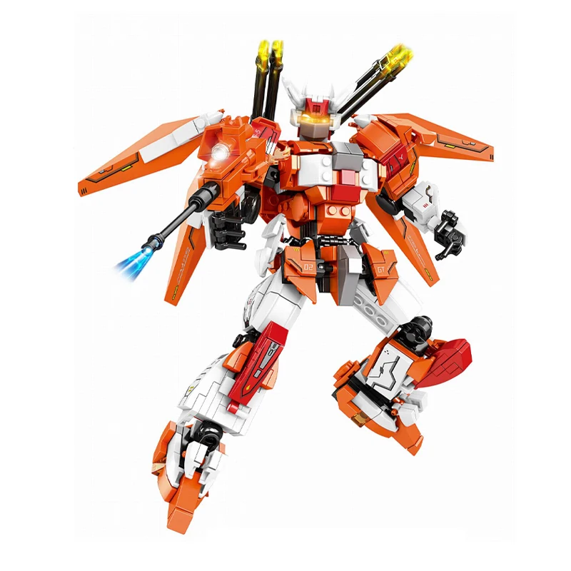 QS New Design Kids Education Handmade DIY Assembly Bricks Toys Plastic 560PCS Robot Building Blocks Set Toys For Children Gift