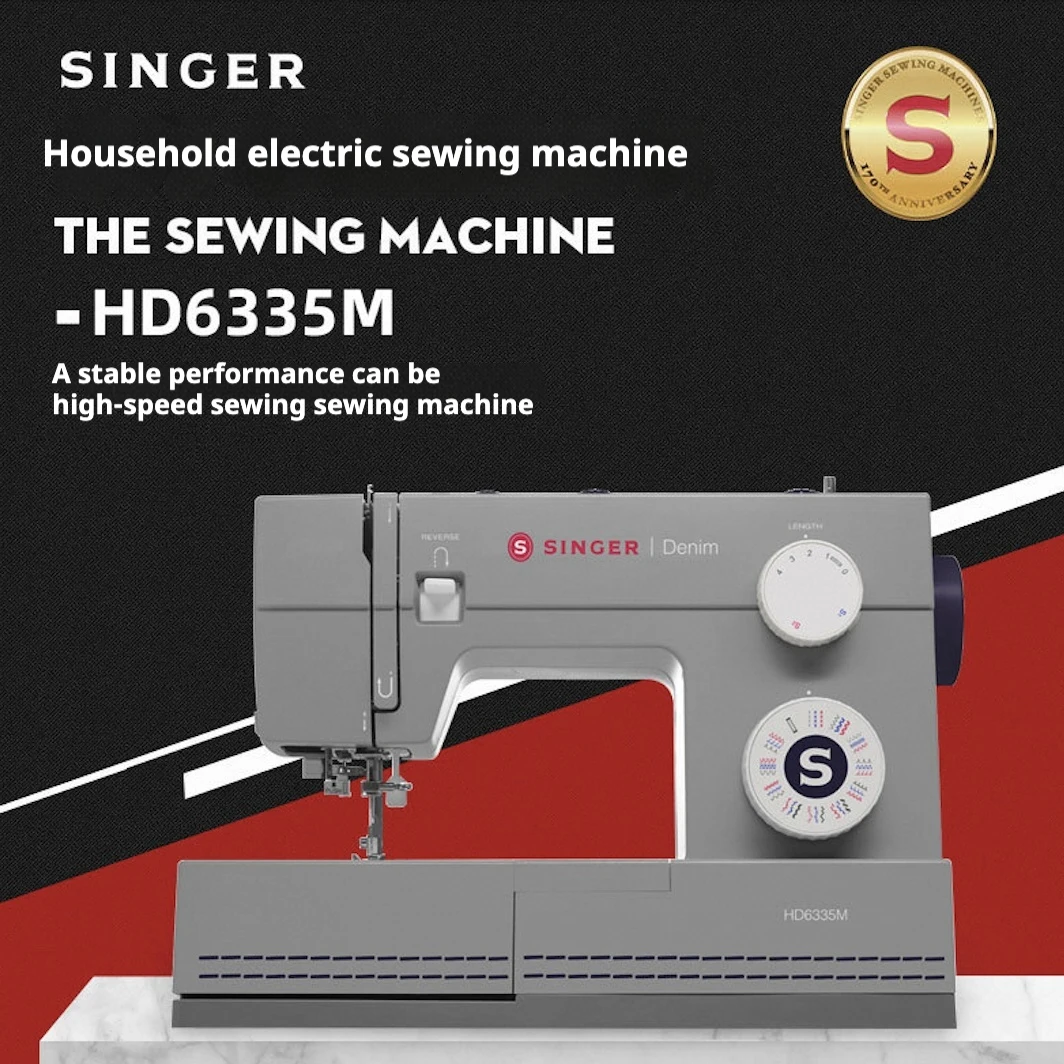 SINGER 6335M Sewing Machine Home Multi functional Thick type Electric Pedal Bench with Lock Edge Lock Eye Clothing Cart
