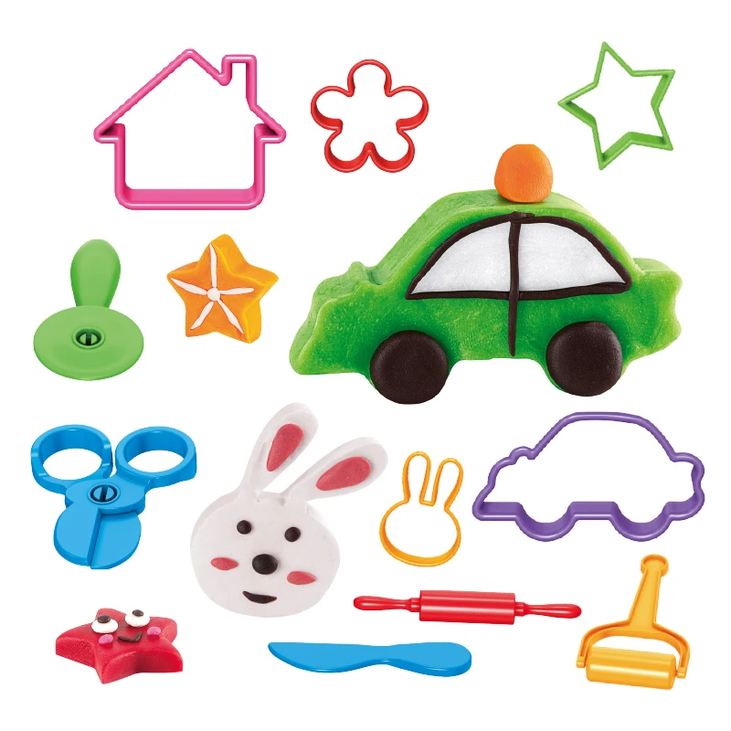 WHEAT DOUGH , DOUGH SET 19 PCS  Colored Clay  for kids