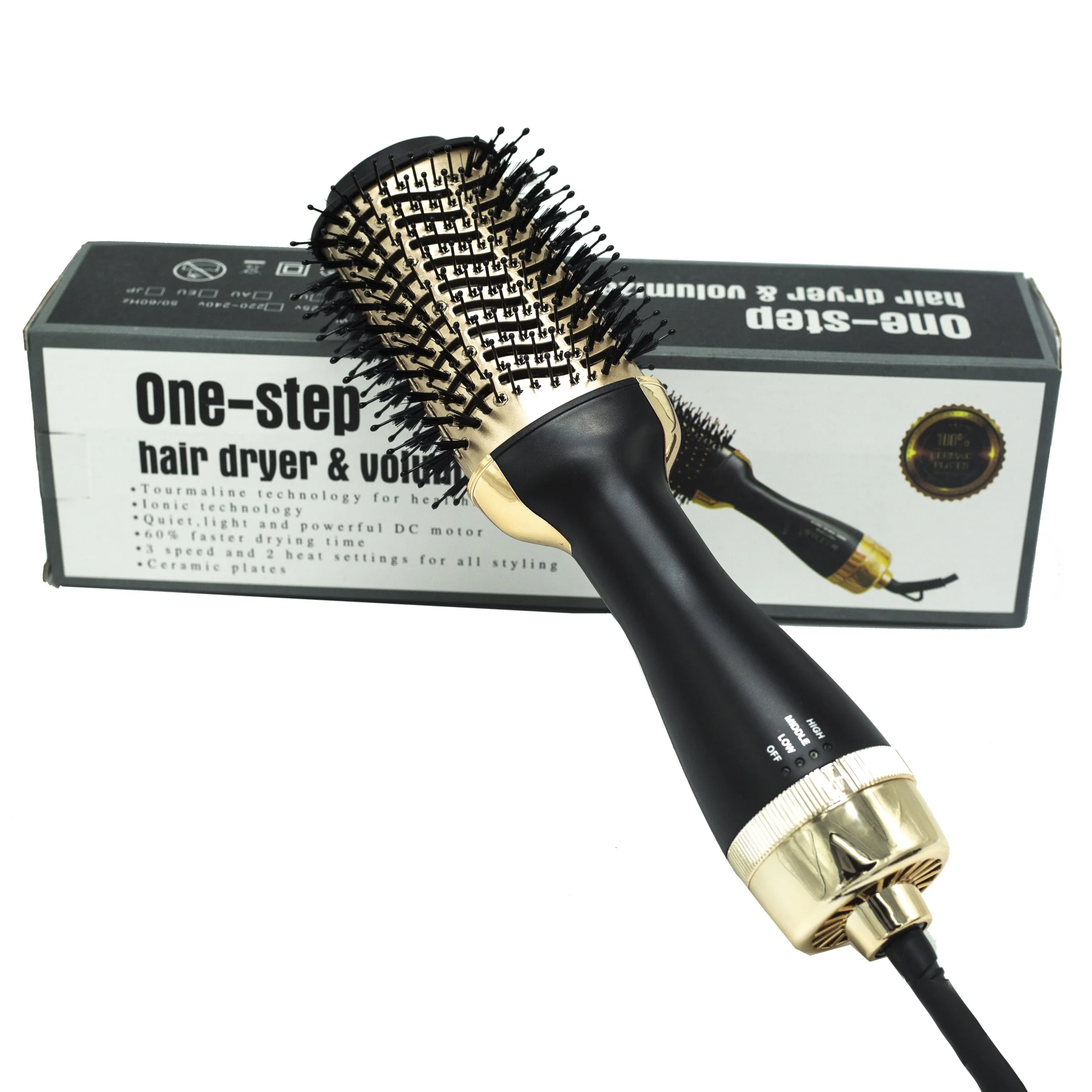 Huicare Ionic Travel One Step Hair Dryer And Volumizer Professional Air Brush Straightener Rotate Dryer