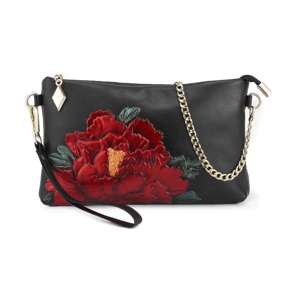 Matching Hand And Heel Genuine Cowhide Leather Oem Manufacturer Clutch Bag For Women Wedding 2022
