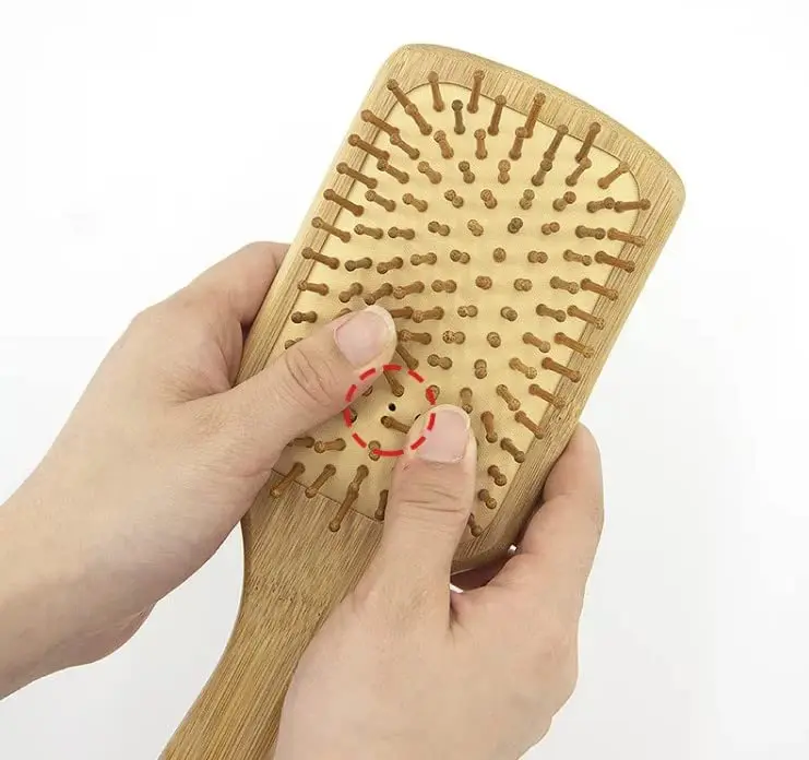6 in 1 Wooden Natural Bamboo Detangling Hair Brush and Comb Set