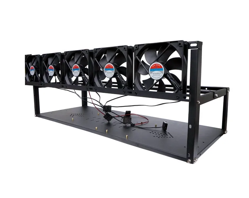 Factory wholesales 6 8 12 GPU Open Air Shell Case frame Computer Case with cooling fan