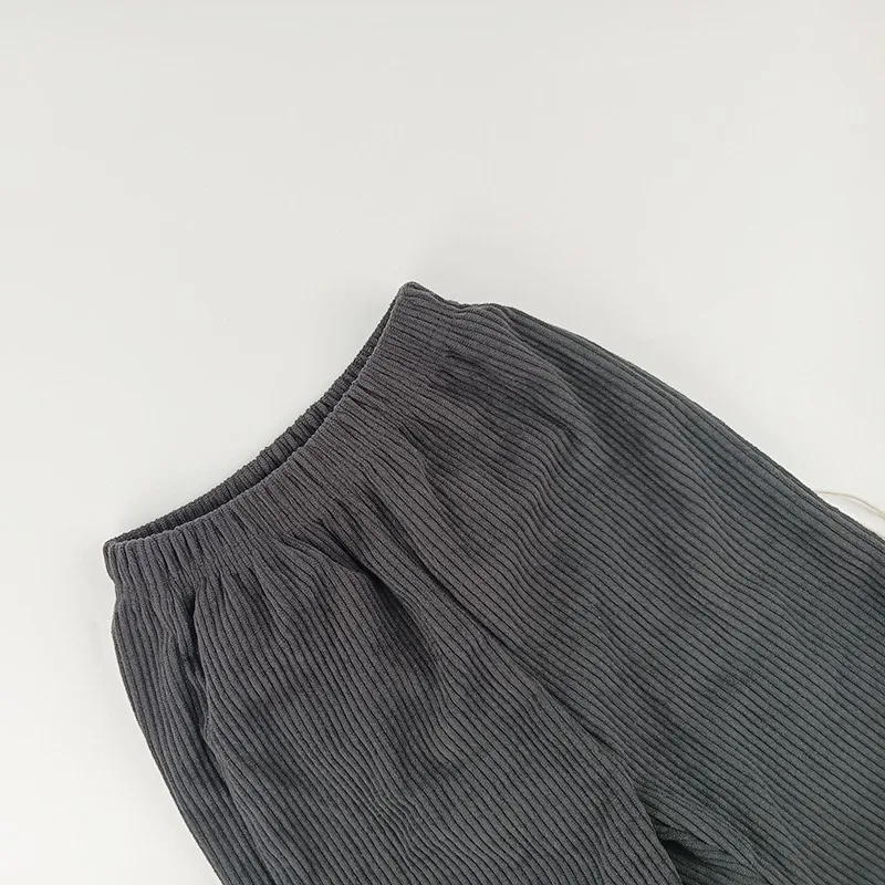 Paleo Baby Corduroy Pant Black Winter Thick Toddler Boy Girl Baggy Joggers Cotton Autumn Baby Kids Trousers Pants