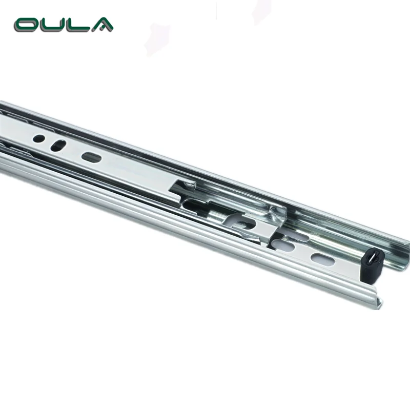 Modern 3-Fold Full Extension Ball Bearing Drawer Slide Factory High Quality Zinc Finish for Cabinets & Furniture for Kitchen Use