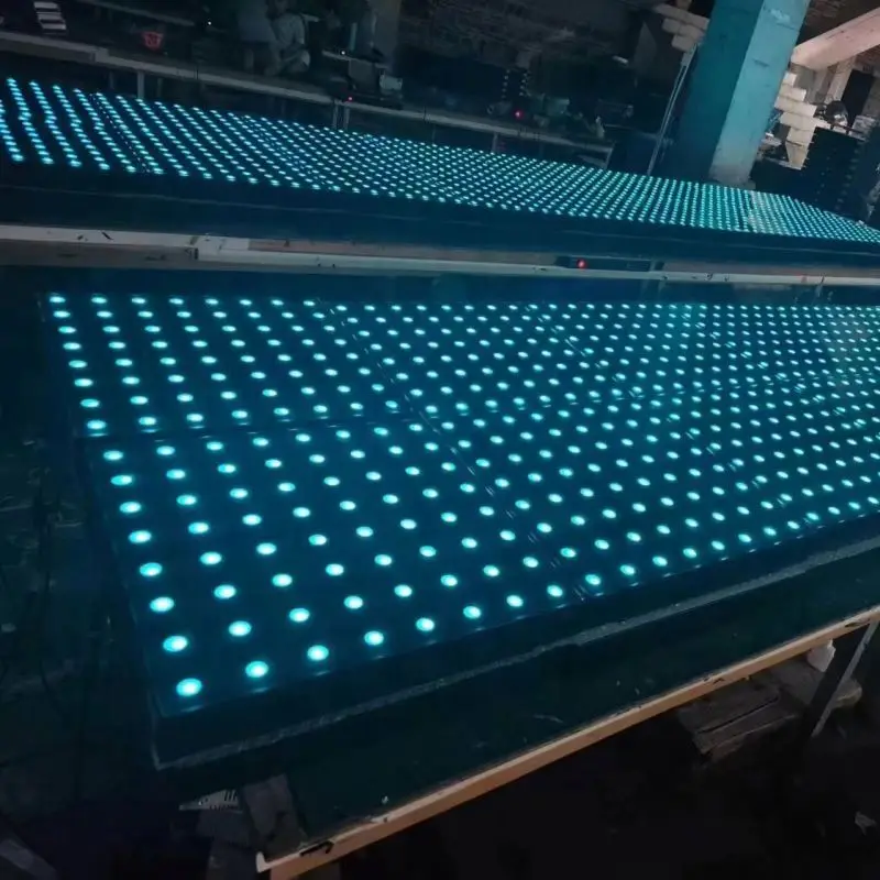 Cheap price interactive floor led video dancing floor dj light for wedding party disco