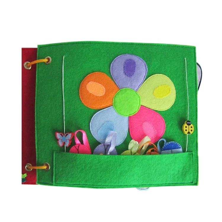New Design cute cartoon baby developing felt quiet book