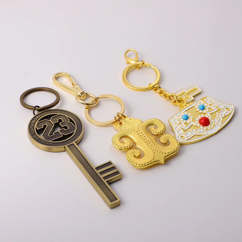Wholesale Zinc Alloy Iron 2D/3D Hard Soft Enamel Custom Key Chain Logo Key rings holder Souvenir Letter Metal Custom Keychains