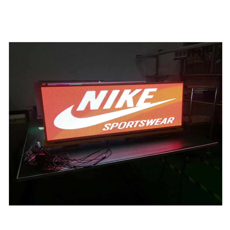 LED VISUAL Outdoor Double Side Wireless WIFI 4G USB Control Screen P5 Taxi Top LED Display Car LED Signs For Mobile Advertising