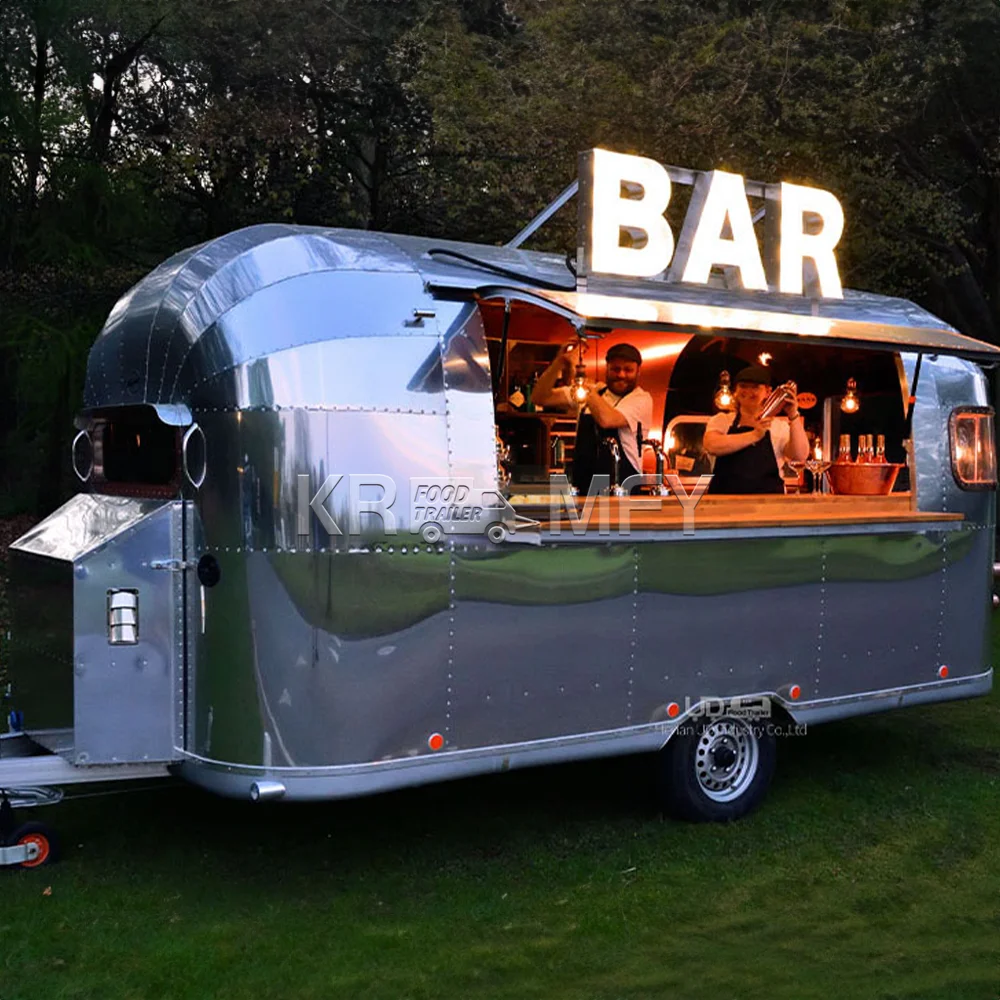 2024 Fast Food Trailer Truck Mobile American Standard Food Trailer With DOT Airstream Mobile Kitchen Fast Food Truck