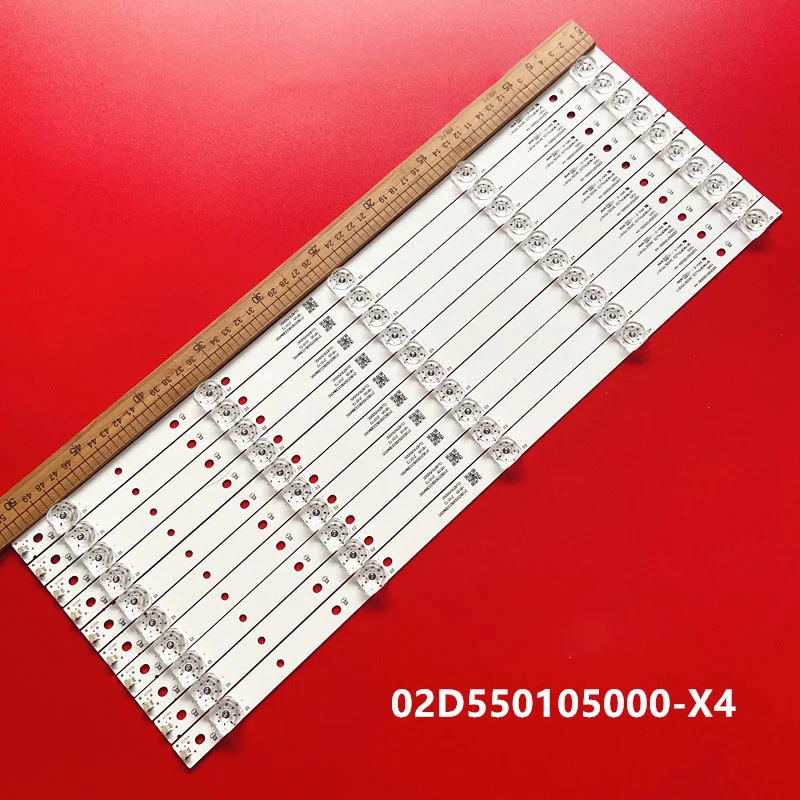 ZR-3094   TV backlight strip 02D550105000-X4 for PHILIPS 55PUF6663/T3 55PUF6663 55PUF7313 AOC 55F1 5LED 3V 10pcs/set
