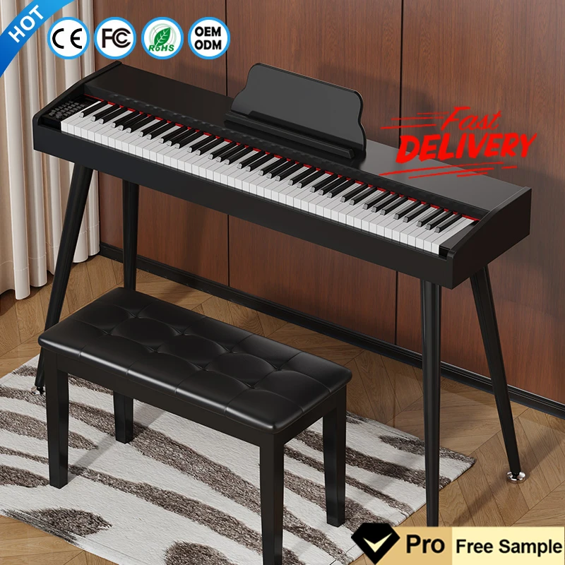 Custom Wholesale Digital Piano 88 Weighted Keys Midi Controller Keyboard Acoustic Piano Digital For Sale Keyboard