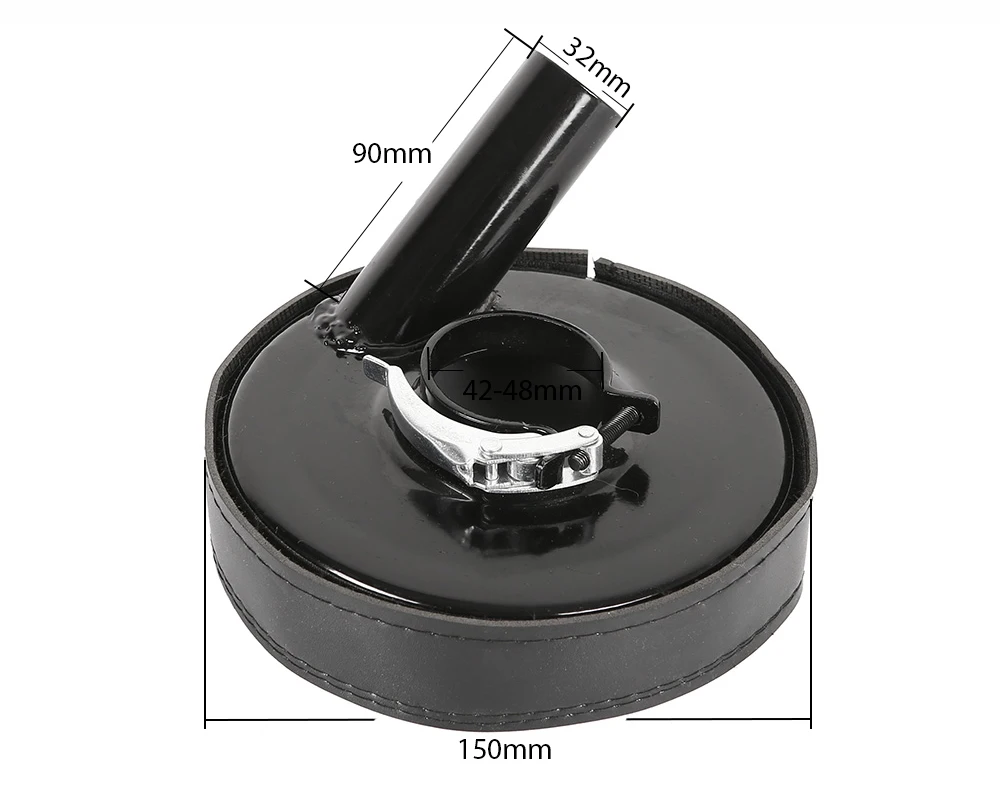 Black 17*16*8.5cm Oem Steel Grinding Angle Grinder Dust Shroud For Grinder Polisher