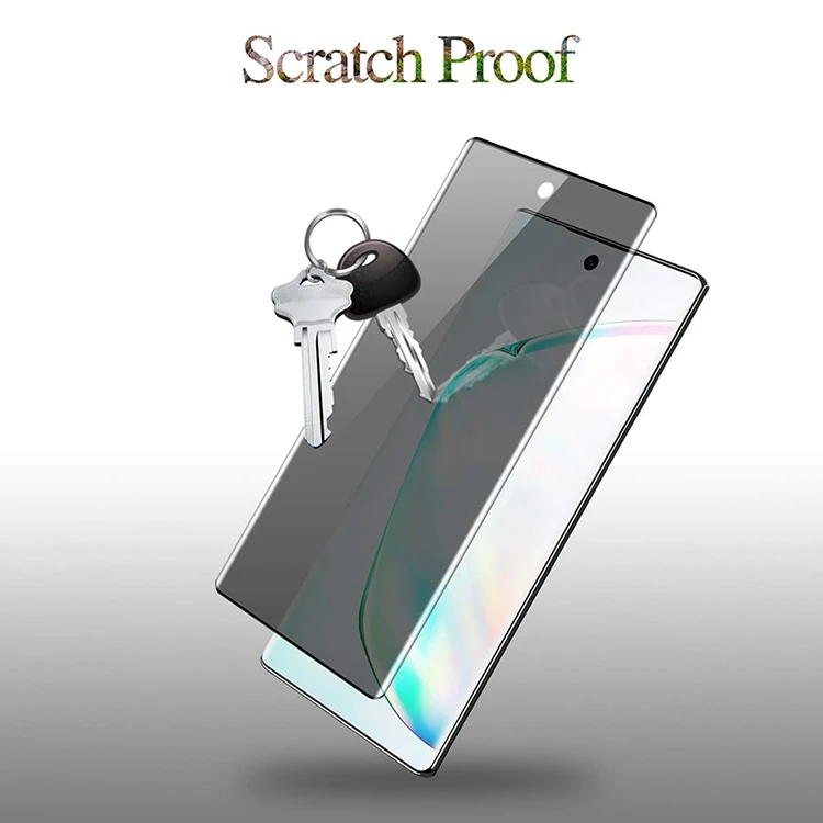 Full Glue 3D Curved 9H Tempered Glass Anti SPY Privacy Screen Protector for Samsung Galaxy Note10 10+ 10 Plus 5G