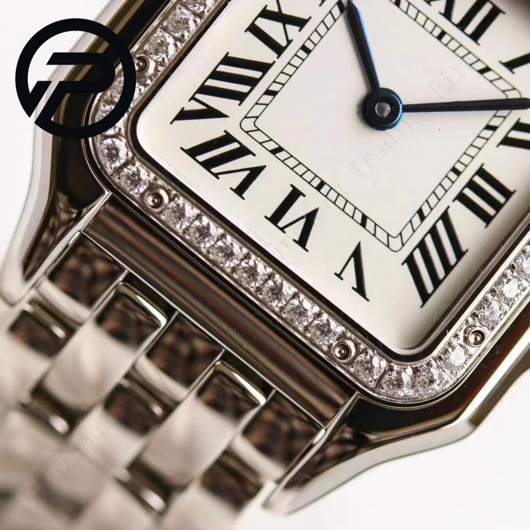 Luxury quality 27mm ETA quartz movement bezel with diamonds waterproof luminous KK ladies watch