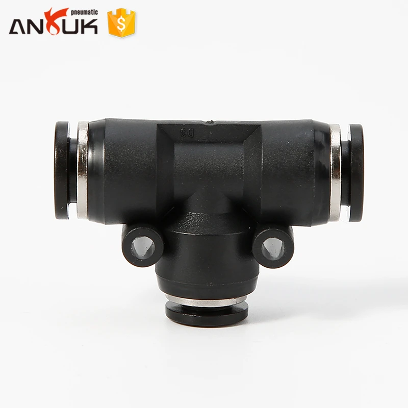 ANRUK PEG pneumatic 3 way air tube connector plastic quick one touch tee fitting