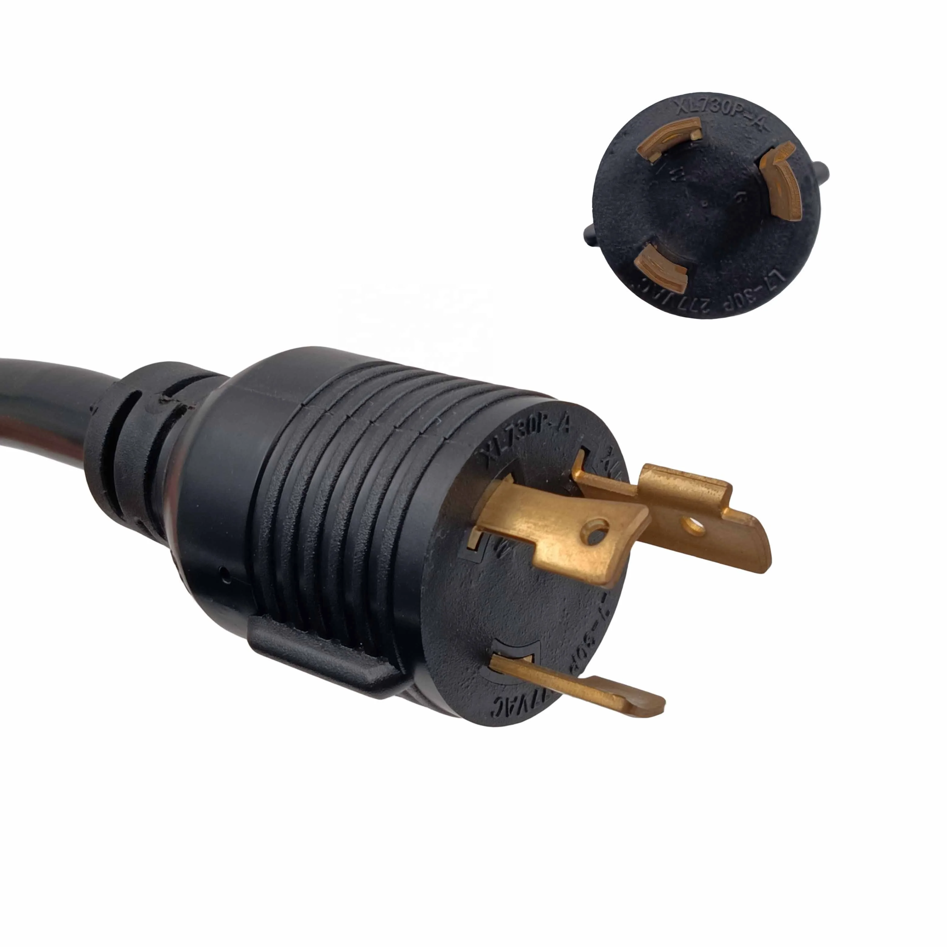 NEMA L7-30P 10AWG Y Splitter IEC 4xC13 16AWG Power Distribution Cord