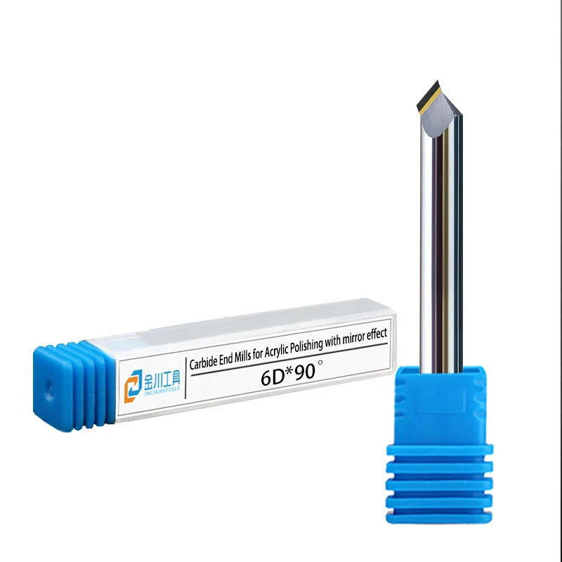 JC Factory Side and Flat lining MCD /CVD Diamond tools for cnc machine jewelry making end mill CNC tool Router bits for Acrylic