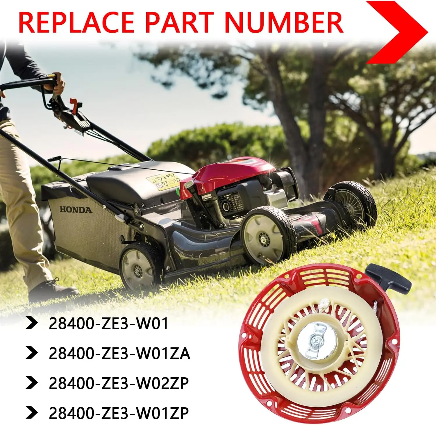 lawn mower recoil starter assembly GX340 GX390 28400ZE3W01ZA 11hp 13hp generator parts
