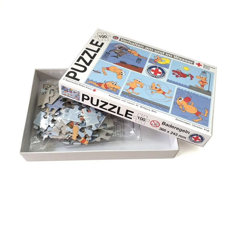 Custom Cardboard Paper 100 Pieces Jigsaw Puzzle for kids