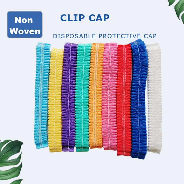 Medical Disposable PP Surgical Cap Doctor Nurse Bouffant Cap Non Woven Hair Covers Mob Clip Cap XR 3 Years Class I GB15979-2002