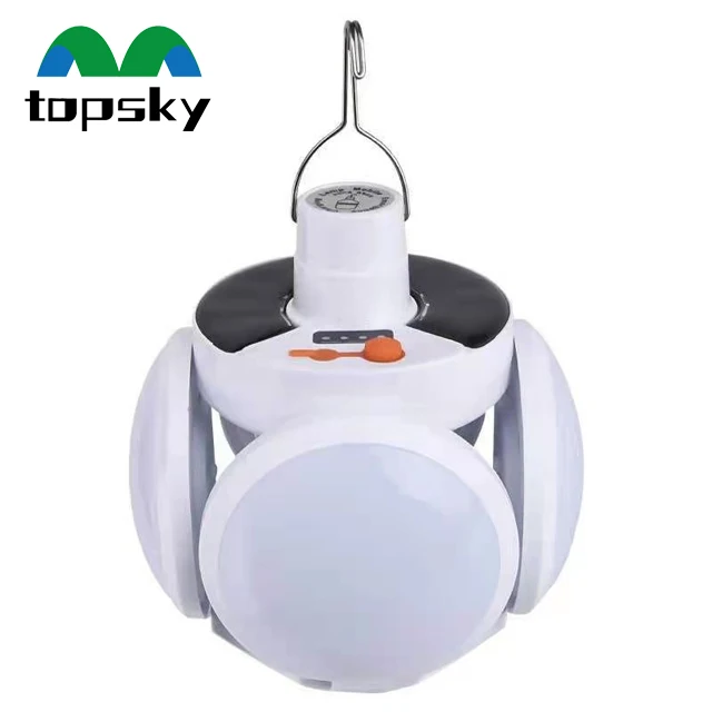 USB Rechargeable Night Light Camping Lamp Foldable Soccer Energy Saving Tent Bulbs Solar Football Emergency Lights