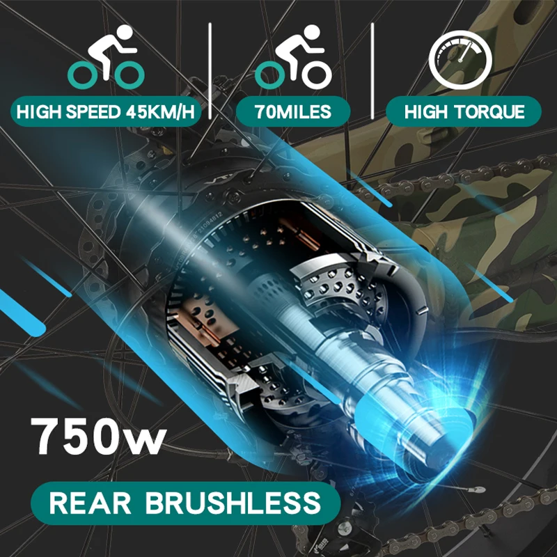 USA Eu Warehouse 250W 750w 36V 48v Lithium Battery Fat Tire Electric Mountain Bike Factory Ebike Bicycle For Adults