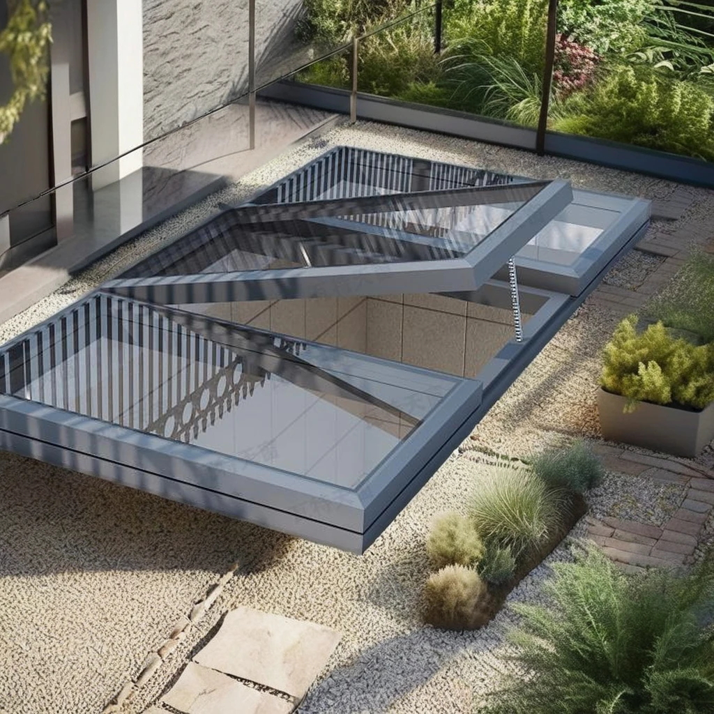 loft skylight manufacturer direct sales modern aluminum alloy European glass intelligent induction automatic chain skylight