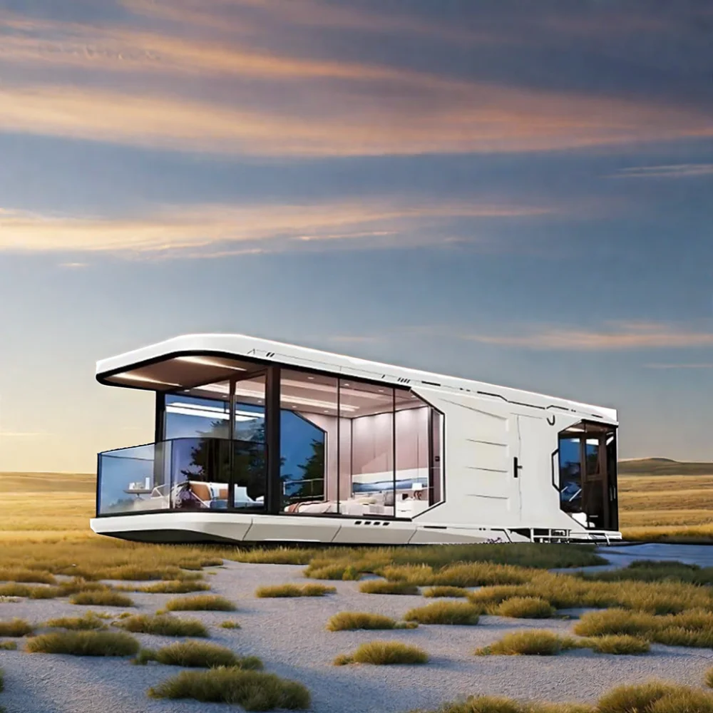 Cymdin Luxury Modern Steel Space Capsule house  Pod Noise Proof Sleep Capsule Bed for Adults High-Tech Steel Structure House