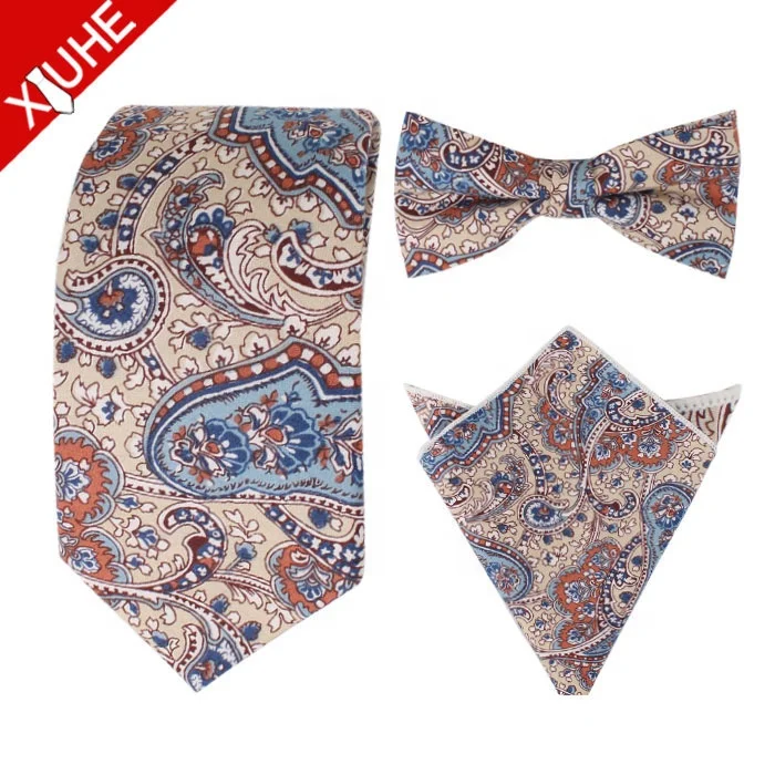 Мужской тонкий галстук, хлопковый галстук-бабочка и носовой платок с собственным логотипом