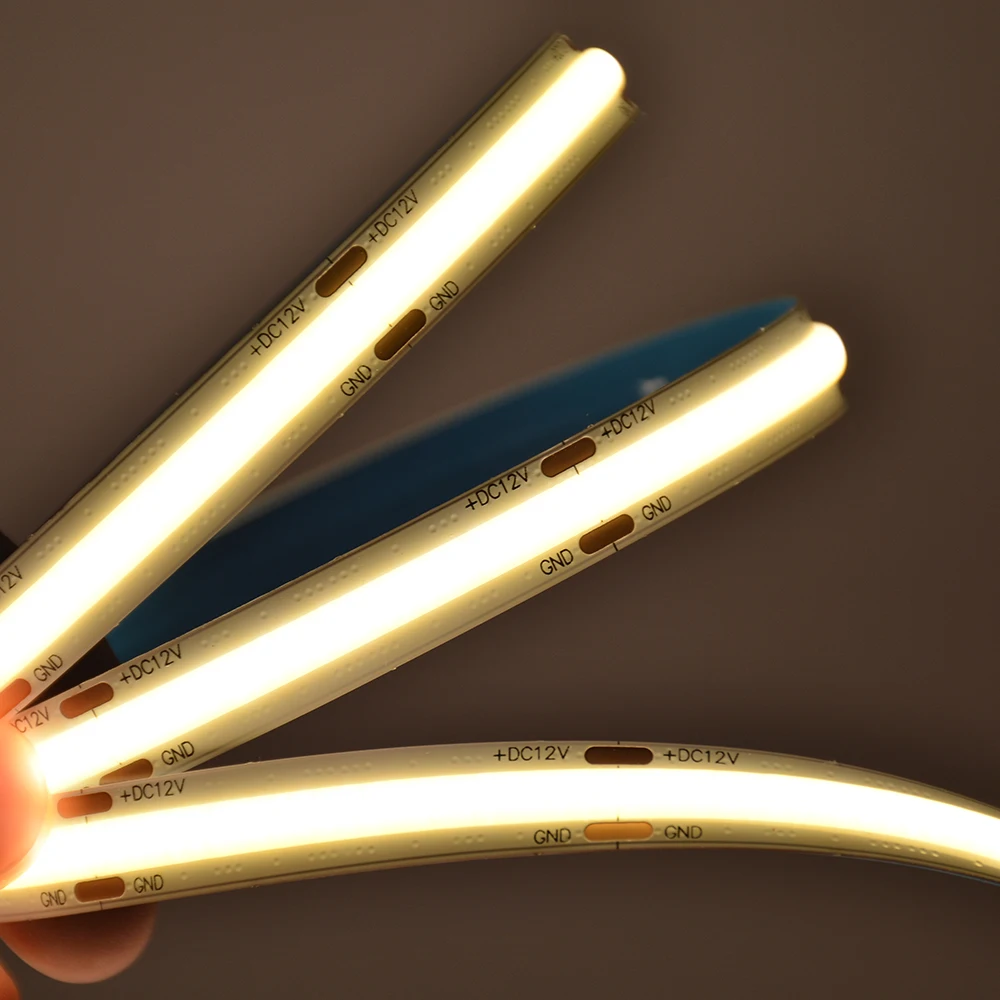 Индивидуальная резка 12 В 24 в 480 светодиодов наружная гибкая лента Водонепроницаемая 5 м Cob адресная Светодиодная