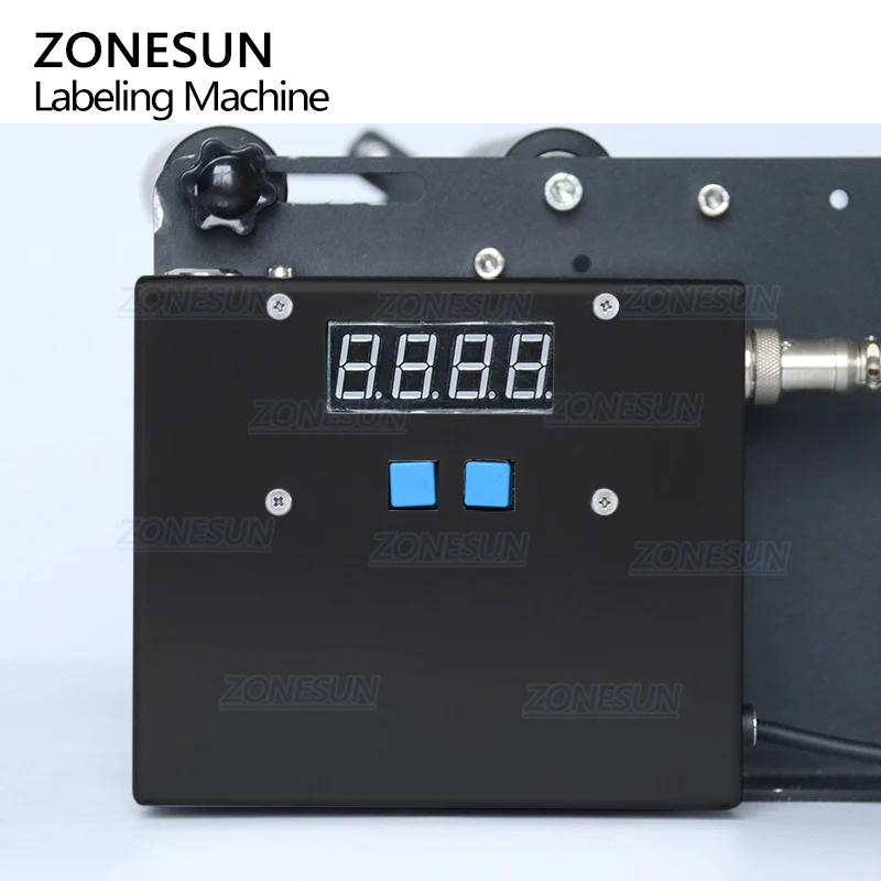 ZONESUN ZS-TB16P Small Desktop Semi Automatic Wine Tin Cans Jar Round Bottles Sticker Labeling Machine