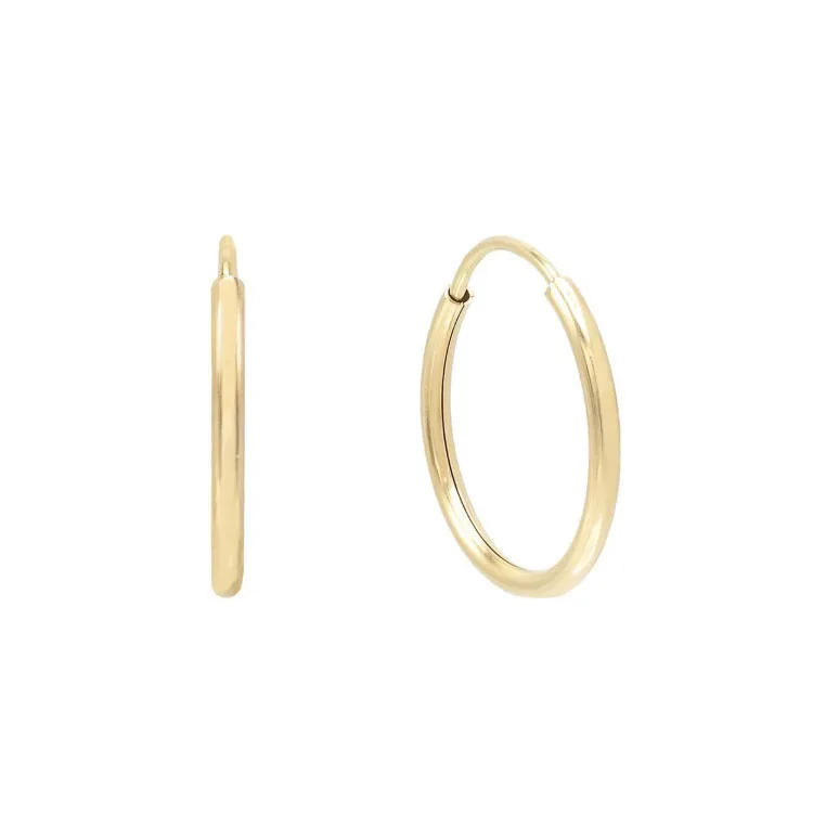 Factory Wholesale Real 14K Gold Hoop Earrings Jewelry For Women