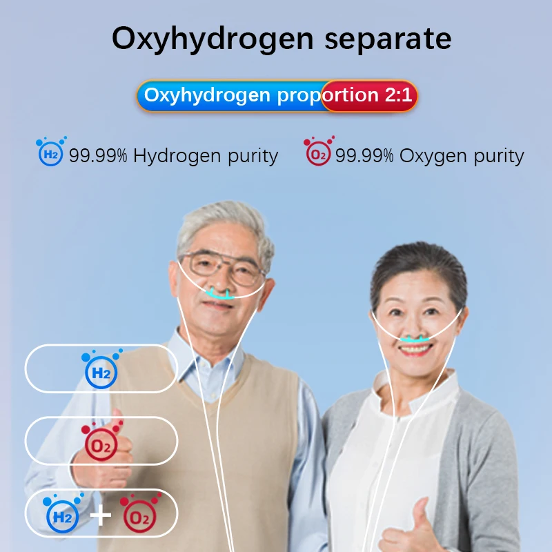 1200ml hydrogen making machine pem  Brown gas inhaler portable h2 breathing hho inhalation machine hydrogen water generator