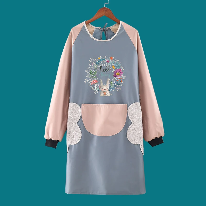 waterproof Korean Cartoon Parent-child Expression Painting Baking Set Aprons with Logo Custom Oxford Cloth Apron